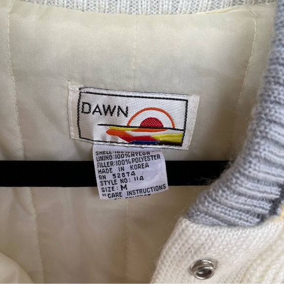 Retro Knit varsity/bomber jacket. size medium, unisex. Vintage - Picture 6 of 13